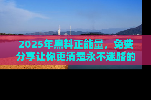 2025年黑料正能量，免费分享让你更清楚永不迷路的真相！