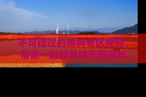 不可错过的黑料专区视频，带你一起探寻娱乐圈黑料