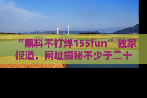 “黑料不打烊155fun”独家报道,网址揭秘不少于二十条惊人黑料新闻!