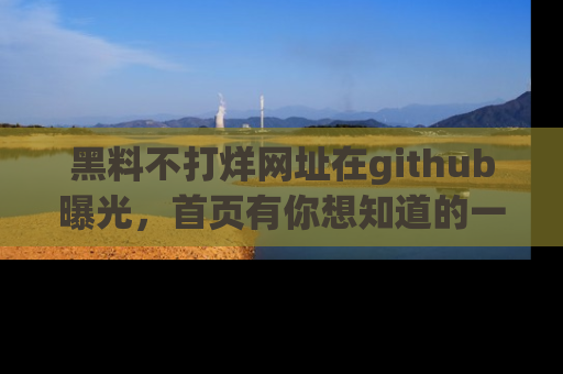 黑料不打烊网址在github曝光，首页有你想知道的一切幽默趣事，快来看看