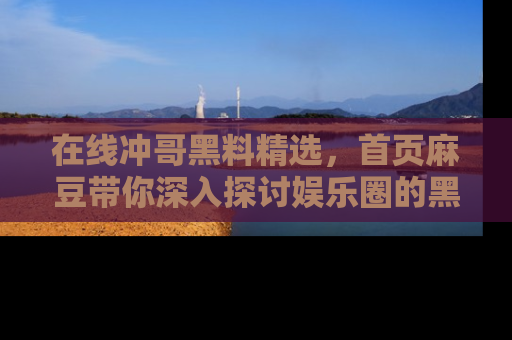 在线冲哥黑料精选，首页麻豆带你深入探讨娱乐圈的黑暗面